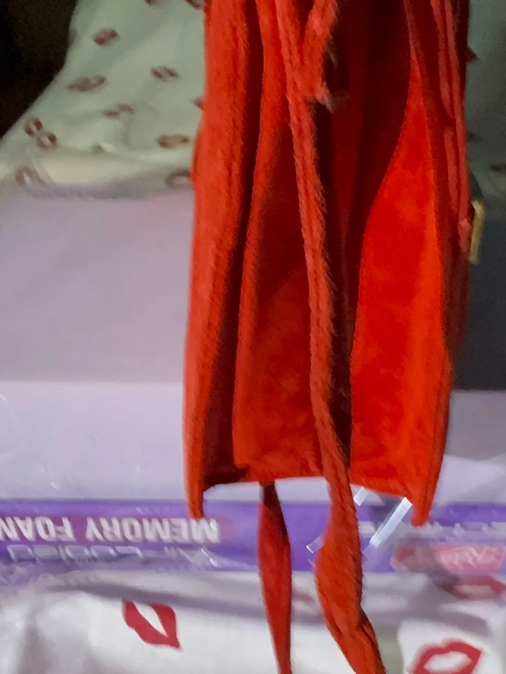 Vtg. Jay Hebert NYC Red Suede Envelope Bag great interior 80’s sheek glamcore - Picture 10 of 14